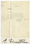 Albert Einstein Letter Signed, Regarding the Use of a Letter He Wrote